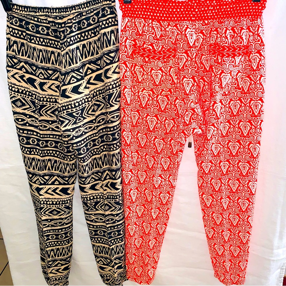 2 pair lounging/casual wear drawstring pants